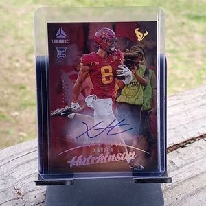 Xavier Hutchinson autographed numbered rookie card